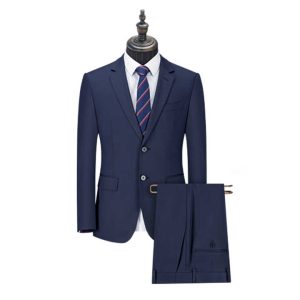 Blue Men's Professional Suit Top and Pants