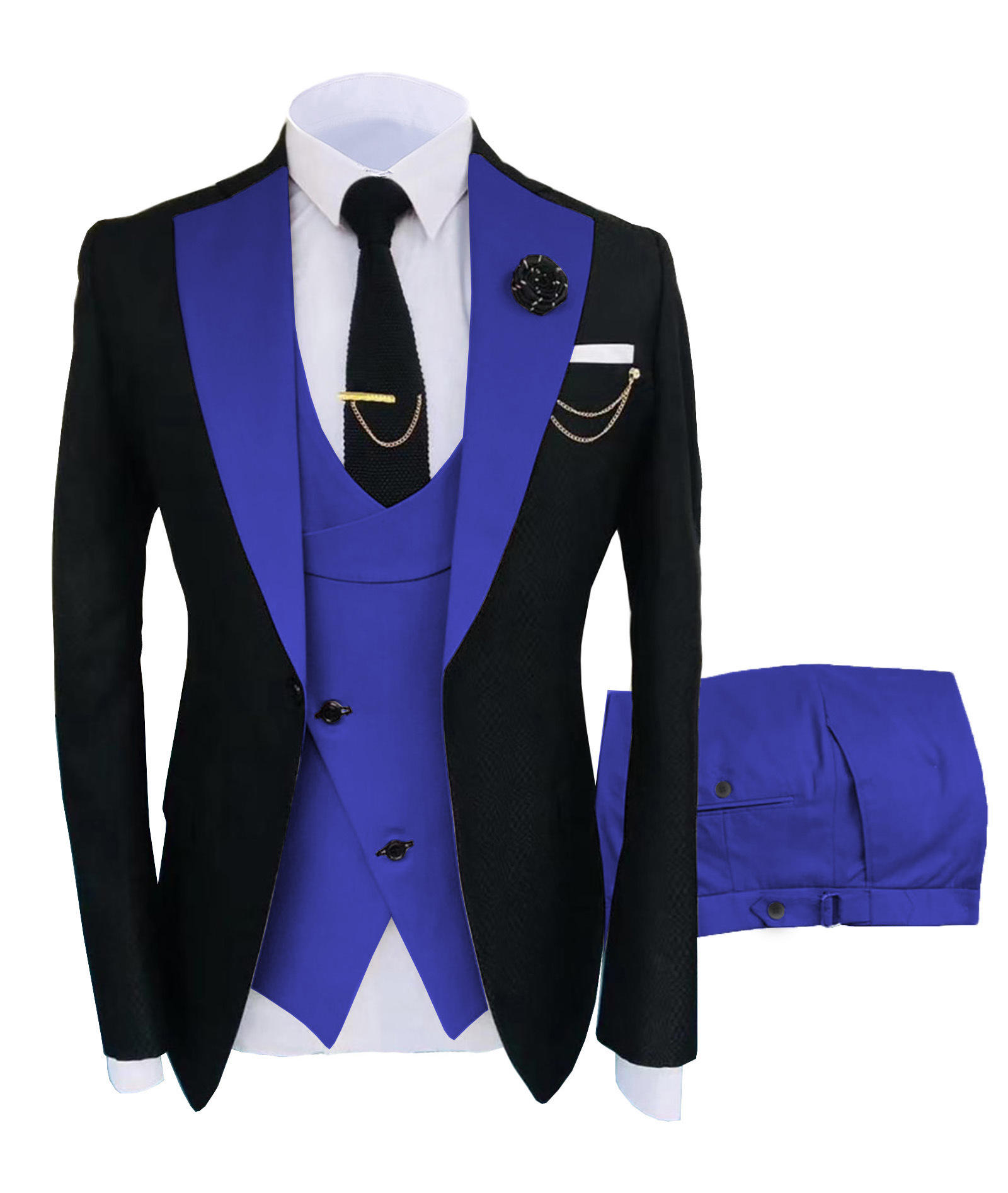 Hight Quality Custom Business Suit for Men Three Piece Set Long Sleeve Slim Fit Formal Suits Grooms Wedding Suit - Image 2