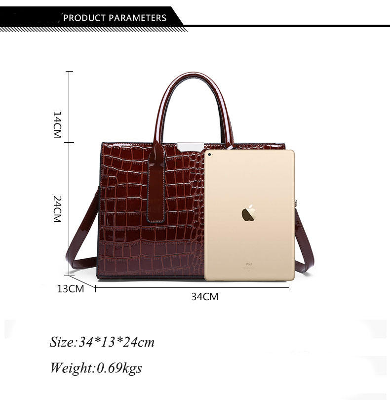 Elegant 2025 New Women Tote Bag Large-capacity Leather Leisure Tote Bag Handbag College Student Women's Tote Bags - Image 3